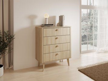 Комод Perfect Home Вікі / Viki 4S/88 з 4 шухлядами Дуб баристый фото - Купити Комоди PERFECT HOME в епіцентрі меблів GerborDesign.com.ua