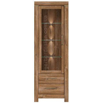 Витрина Герман БРВ (ВМК) German BRW REG1W2S/20/7 дуб стирлинг фото - Купить Витрины БРВ | ВМК-Украина в эпицентре мебели GerborDesign.com.ua