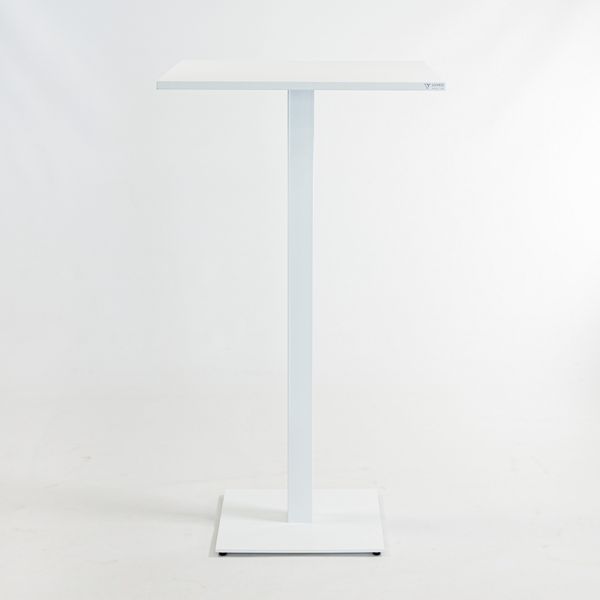 Стіл LOVKO Tetra light bar 60 х 60 білий метал / білий ДСП (текстура)  фото - Купити Столи LOVKO в епіцентрі меблів GerborDesign.com.ua
