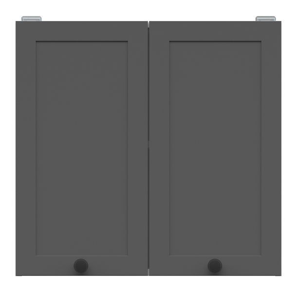 Кухонна шафа навісна 60 см Junona Line BRW Black Red White G2D/60/57 білий / графіт фото - Купити Навісні кухонні шафи BLACK RED WHITE в епіцентрі меблів GerborDesign.com.ua