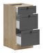 Кухонна тумба 40 см Junona Line BRW Black Red White D3S/40/82, дуб бернштайн / графіт, артикул K24-D3S/40/82_BBL-DBT/GF, фото 3