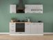 Кухня 220 см Junona Line BRW, кухонный гарнитур 2.2 м Black Red White білий / світло-сірий глянець фото 1 - мебель Кухни BLACK RED WHITE