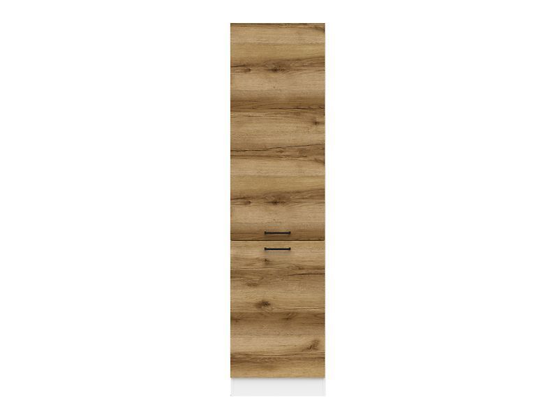 Кухонный шкаф высокий 50 см Junona Line BRW Black Red White D2D/50/195 білий / світлий дуб делано фото - Купить Навесные кухонные шкафы BLACK RED WHITE в эпицентре мебели GerborDesign.com.ua