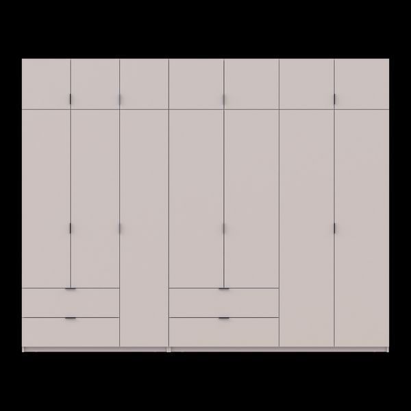 Шафа з антресоллю розпашна для одягу Лукас Doros (Дорос) 3+4 ДСП 300х50х240 кашемір фото - Купити Шафи DOROS | ДОРОС в епіцентрі меблів GerborDesign.com.ua, Київ, Дніпро, Львів, Луцьк, Хмельницький