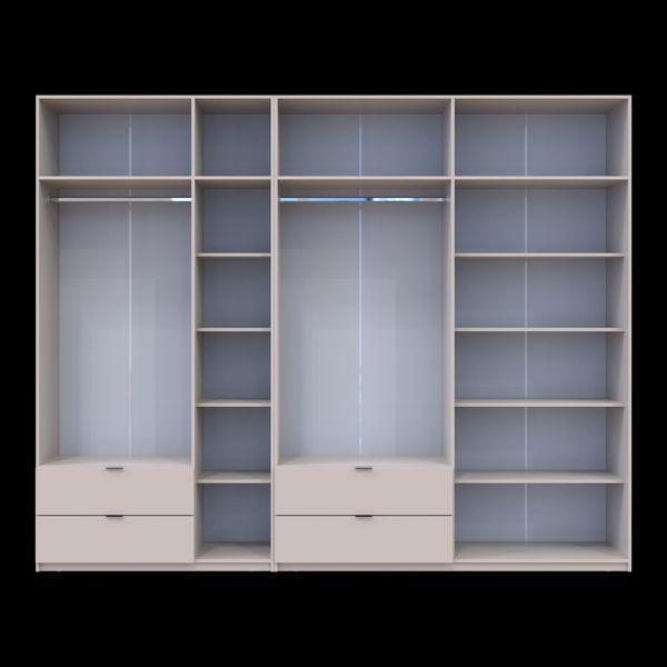 Шафа з антресоллю розпашна для одягу Лукас Doros (Дорос) 3+4 ДСП 300х50х240 кашемір фото - Купити Шафи DOROS | ДОРОС в епіцентрі меблів GerborDesign.com.ua, Київ, Дніпро, Львів, Луцьк, Хмельницький