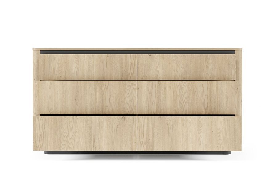 Комод Perfect Home Торро / Torro 6S/163 з 6 шухядами Дуб кремона/Черный фото - Купити Комоди PERFECT HOME в епіцентрі меблів GerborDesign.com.ua