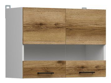 Кухонный шкаф навесной 80 см Junona Line BRW Black Red White G2W/80/57 білий / світлий дуб делано фото - Купить Навесные кухонные шкафы BLACK RED WHITE в эпицентре мебели GerborDesign.com.ua
