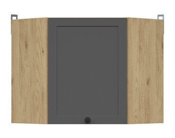 Кухонный шкаф навесной угловой 60 см Junona Line BRW Black Red White GNWU/57 дуб бернштайн / графіт фото - Купить Навесные кухонные шкафы BLACK RED WHITE в эпицентре мебели GerborDesign.com.ua