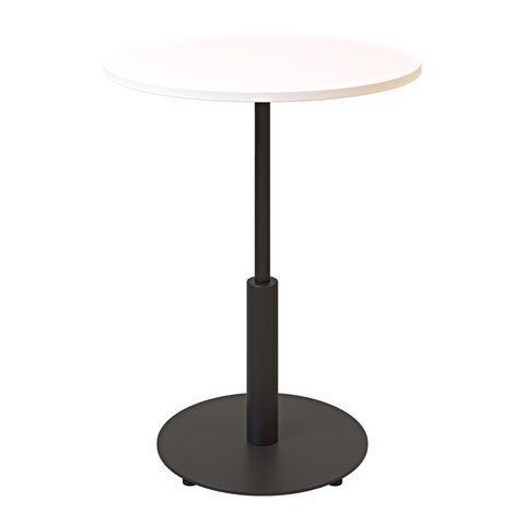 Стіл LOVKO Ibiza R light d-60 чорний метал / білий ДСП (текстура)  фото - Купити Столи LOVKO в епіцентрі меблів GerborDesign.com.ua, Київ, Дніпро, Львів, Луцьк, Хмельницький