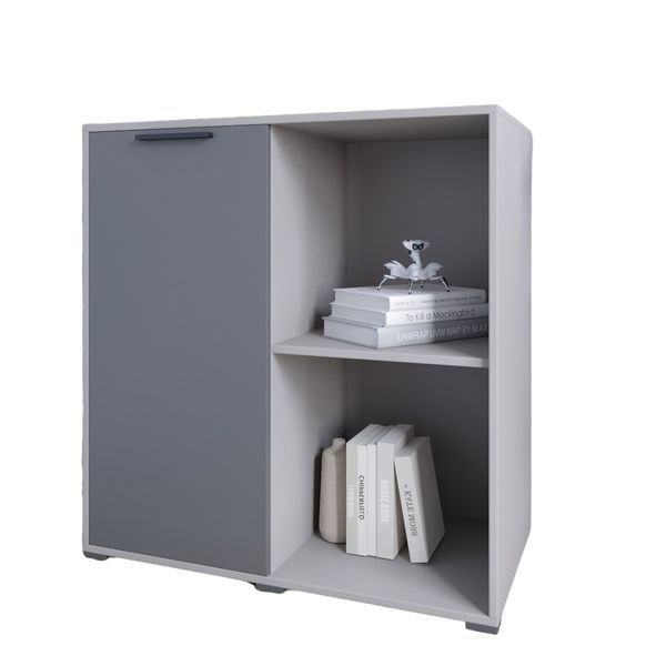Тумба LION Краш 82x43x86 см (LION-044120) кашемир / антрацит фото - Купить Комоды LION в эпицентре мебели GerborDesign.com.ua