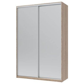 Шафа-купе Сіті Лайт Doros (Дорос) 2 Дзеркала 150х60х225 см дуб сонома фото - Купити Шафи-купе DOROS | ДОРОС в епіцентрі меблів GerborDesign.com.ua