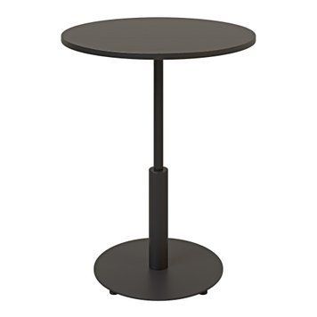 Стол LOVKO Ibiza R light d-60 черный металл/черный ДСП (текстура)  фото - Купить Столы LOVKO в эпицентре мебели GerborDesign.com.ua