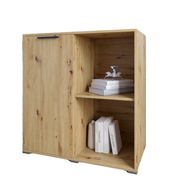 Тумба LION Краш 82x43x86 см (LION-044120) дуб артизан фото - Купить Комоды LION в эпицентре мебели GerborDesign.com.ua