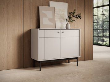 Комод Perfect Home Джапанді / Japandi K104 2-дверний кашемір фото - Купити Комоди PERFECT HOME в епіцентрі меблів GerborDesign.com.ua
