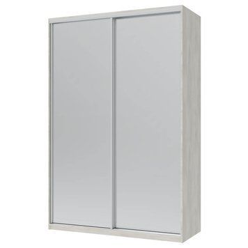 Шафа-купе Сіті Лайт Doros (Дорос) 2 Дзеркала 150х60х225 см біле дерево фото - Купити Шафи-купе DOROS | ДОРОС в епіцентрі меблів GerborDesign.com.ua