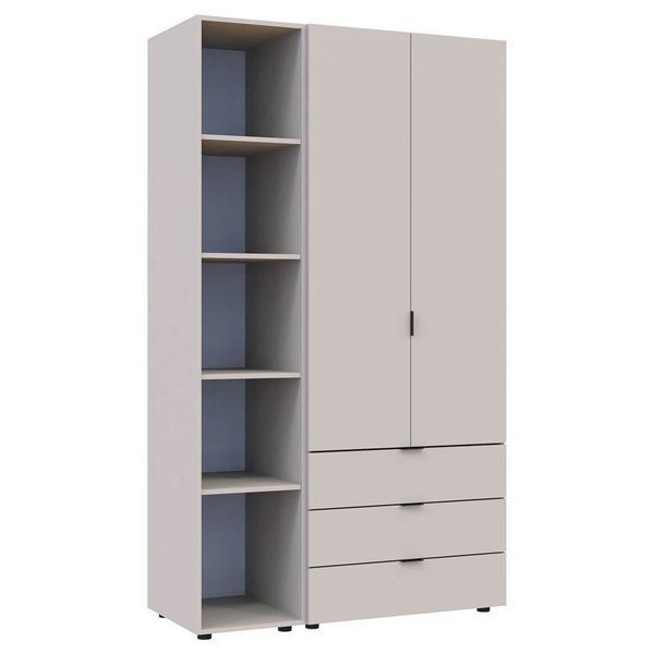 Шкаф распашной для одежды Гелар Doros (Дорос) с этажеркой 2 ДСП 115,7х49,5х203,4 см кашемир фото - Купить Шкафы DOROS | ДОРОС в эпицентре мебели GerborDesign.com.ua