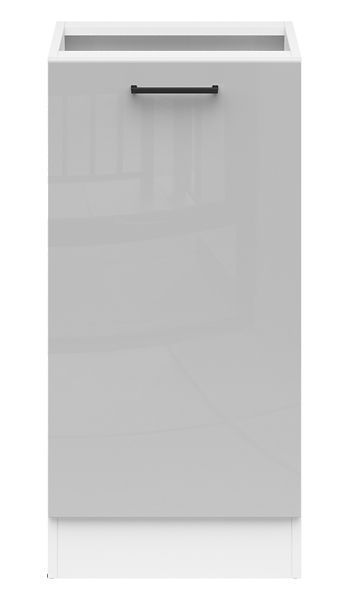 Кухонная тумба 40 см Junona Line BRW Black Red White D1D/50/82 білий / світло-сірий глянець фото - Купить Нижние кухонные шкафы BLACK RED WHITE в эпицентре мебели GerborDesign.com.ua