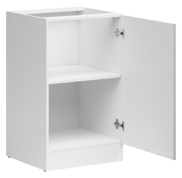 Кухонная тумба 40 см Junona Line BRW Black Red White D1D/50/82 білий / світло-сірий глянець фото - Купить Нижние кухонные шкафы BLACK RED WHITE в эпицентре мебели GerborDesign.com.ua