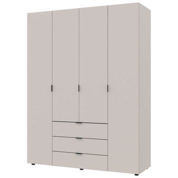 Шкаф распашной для одежды Гелар Doros (Дорос) 4 ДСП 155х49,5х203,4 см кашемир фото - Купить Шкафы DOROS | ДОРОС в эпицентре мебели GerborDesign.com.ua