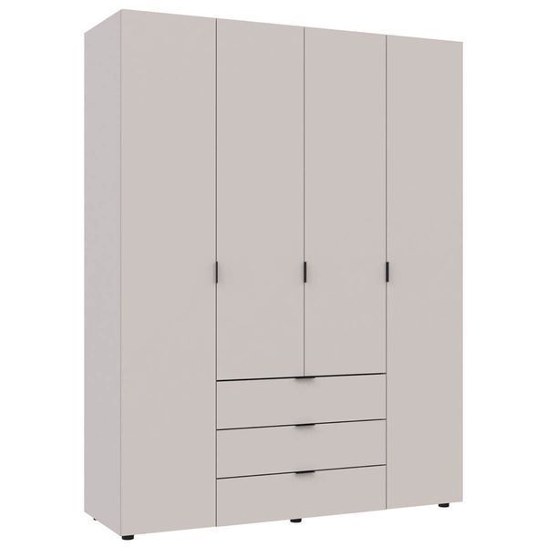 Шкаф распашной для одежды Гелар Doros (Дорос) 4 ДСП 155х49,5х203,4 см кашемир фото - Купить Шкафы DOROS | ДОРОС в эпицентре мебели GerborDesign.com.ua