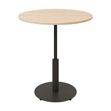 Стол LOVKO Ibiza R light d-70 черный металл/дуб ДСП (текстура)  фото - Купить Столы LOVKO в эпицентре мебели GerborDesign.com.ua