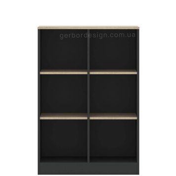 Стеллаж Офис Нью Гербор KOM80 Office New Gerbor антрацит / дуб сонома фото - Купить Стеллажи ГЕРБОР | GERBOR в эпицентре мебели GerborDesign.com.ua