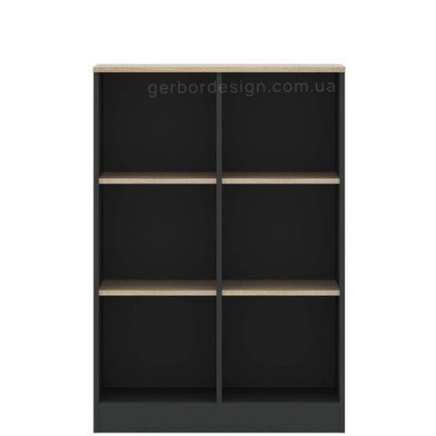 Стелаж Офіс Нью Гербор KOM80 Office New Gerbor антрацит / дуб сонома фото - Купити Стелажі ГЕРБОР | GERBOR в епіцентрі меблів GerborDesign.com.ua
