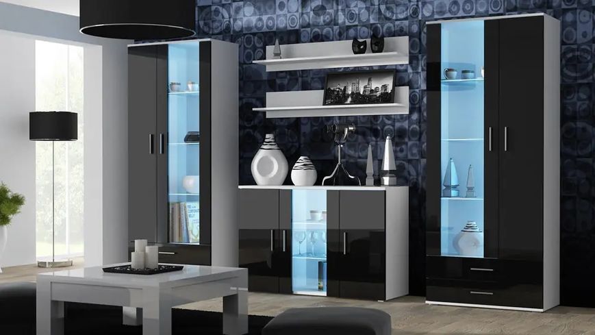 Полиця (2 шт.) SOHO Cama Meble S5 білий фото - Купити Навісні полиці CAMA MEBLE в епіцентрі меблів GerborDesign.com.ua