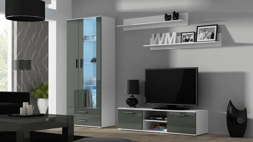 Полиця (2 шт.) SOHO Cama Meble S5 білий фото - Купити Навісні полиці CAMA MEBLE в епіцентрі меблів GerborDesign.com.ua