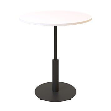 Стол LOVKO Ibiza R light d-70 черный металл/белый ДСП (текстура)  фото - Купить Столы LOVKO в эпицентре мебели GerborDesign.com.ua