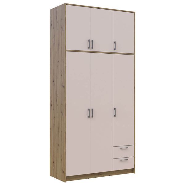 Шкаф с высокой антресолью Ронди Doros (Дорос) 3 ДСП 121х52х260 см дуб артизан / кашемир фото - Купить Шкафы DOROS | ДОРОС в эпицентре мебели GerborDesign.com.ua, Киев, Днепр, Львов, Луцк, Хмельницкий