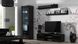 Тумба під телевізор SOHO Cama Meble RTV 140 S4 чорний / чорний глянець фото 2 - меблі Тумби ТВ CAMA MEBLE