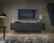 Тумба під телевізор Perfect Home Зова / Zova 3-дверна з золотими ніжками RTV168 чорний фото 1 - меблі Тумби ТВ PERFECT HOME