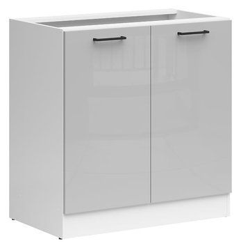 Кухонная тумба 80 см Junona Line BRW Black Red White D2D/80/82 білий / світло-сірий глянець фото - Купить Нижние кухонные шкафы BLACK RED WHITE в эпицентре мебели GerborDesign.com.ua