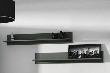 Полка (2 шт.) SOHO Cama Meble S5 серый фото - Купить Навесные полки  CAMA MEBLE в эпицентре мебели GerborDesign.com.ua