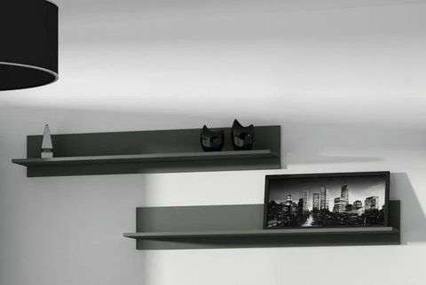 Полка (2 шт.) SOHO Cama Meble S5 серый фото - Купить Навесные полки  CAMA MEBLE в эпицентре мебели GerborDesign.com.ua, Киев, Днепр, Львов, Луцк, Хмельницкий