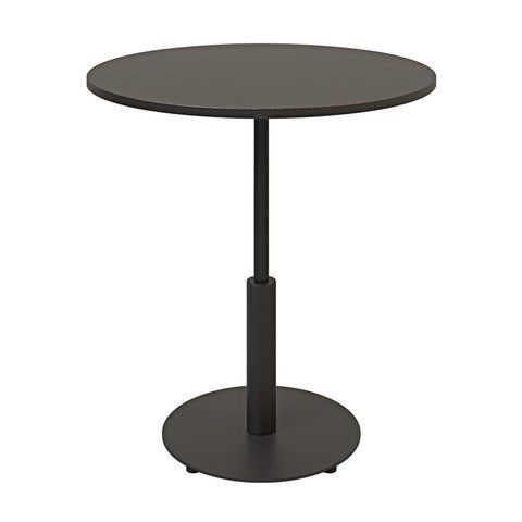Стіл LOVKO Ibiza R light d-70 чорний метал / чорний ДСП (текстура)  фото - Купити Столи LOVKO в епіцентрі меблів GerborDesign.com.ua, Київ, Дніпро, Львів, Луцьк, Хмельницький