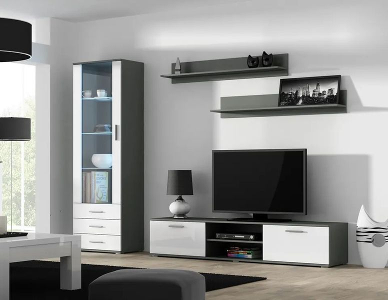 Полка (2 шт.) SOHO Cama Meble S5 серый фото - Купить Навесные полки  CAMA MEBLE в эпицентре мебели GerborDesign.com.ua, Киев, Днепр, Львов, Луцк, Хмельницкий