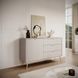 Комод Perfect Home Ланте / Lante 1-дверный с 3 ящиками и золотыми ножками 1D3S/138 бежевый фото 1 - мебель Комоды PERFECT HOME