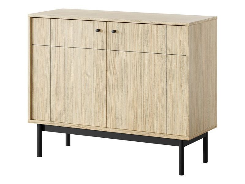 Комод Perfect Home Джапанді / Japandi K104 2-дверний Дуб линео фото - Купити Комоди PERFECT HOME в епіцентрі меблів GerborDesign.com.ua