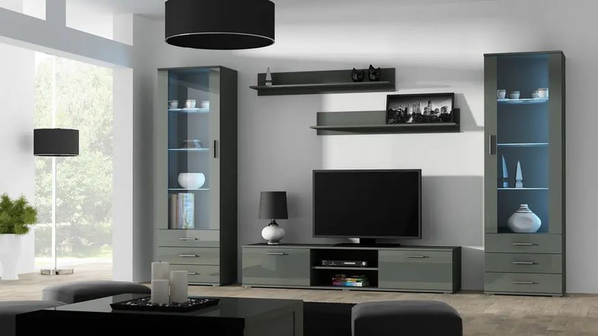 Полка (2 шт.) SOHO Cama Meble S5 серый фото - Купить Навесные полки  CAMA MEBLE в эпицентре мебели GerborDesign.com.ua, Киев, Днепр, Львов, Луцк, Хмельницкий