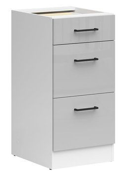Кухонная тумба 40 см Junona Line BRW Black Red White D3S/40/82 білий / світло-сірий глянець фото - Купить Нижние кухонные шкафы BLACK RED WHITE в эпицентре мебели GerborDesign.com.ua