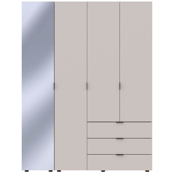 Шафа розпашна для одягу Гелар Doros (Дорос) 3 ДСП / Дзеркало 155х49,5х203,4 см кашемір фото - Купити Шафи DOROS | ДОРОС в епіцентрі меблів GerborDesign.com.ua