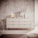 Комод Perfect Home Ланте / Lante с 6 ящиками и золотыми ножками 6S/163 бежевый фото 1 - мебель Комоды PERFECT HOME