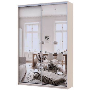 Шкаф-купе Сити Лайт Doros (Дорос) 2 Зеркала 150х45х225 см кашемир фото - Купить Шкафы-купе DOROS | ДОРОС в эпицентре мебели GerborDesign.com.ua