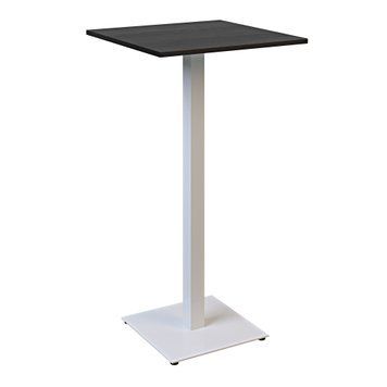 Стіл LOVKO Tetra light bar 60 х 60 білий метал / чорний ДСП (текстура)  фото - Купити Столи LOVKO в епіцентрі меблів GerborDesign.com.ua