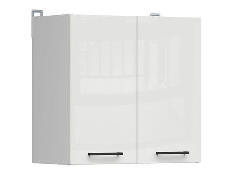 Кухонный шкаф навесной 80 см Junona Line BRW Black Red White G2D/80/57 белый меловой глянец фото - Купить Навесные кухонные шкафы BLACK RED WHITE в эпицентре мебели GerborDesign.com.ua, Киев, Днепр, Львов, Луцк, Хмельницкий