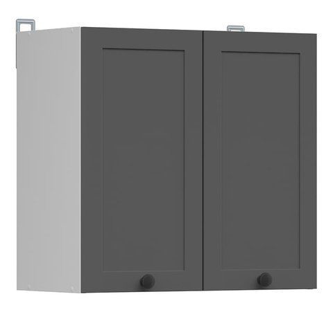 Кухонный шкаф навесной 80 см Junona Line BRW Black Red White G2D/80/57 белый / графит фото - Купить Навесные кухонные шкафы BLACK RED WHITE в эпицентре мебели GerborDesign.com.ua, Киев, Днепр, Львов, Луцк, Хмельницкий