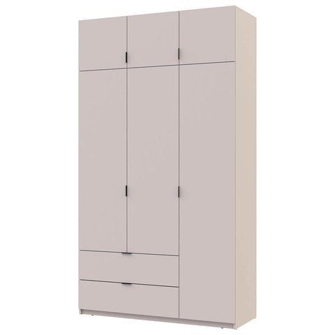 Шкаф с антресолью распашной для одежды Лукас Doros (Дорос) 3 ДСП 135х50х240 см кашемир фото - Купить Шкафы DOROS | ДОРОС в эпицентре мебели GerborDesign.com.ua, Киев, Днепр, Львов, Луцк, Хмельницкий