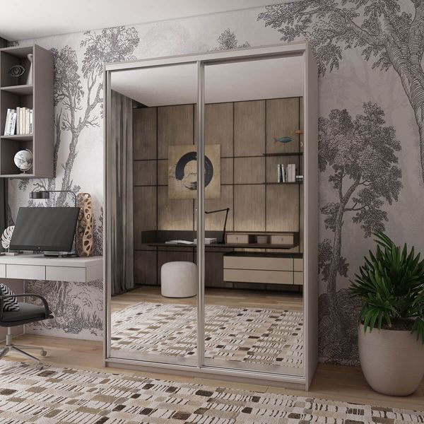 Шафа-купе Сіті Лайт Doros (Дорос) 2 Дзеркала 150х45х225 см кашемір фото - Купити Шафи-купе DOROS | ДОРОС в епіцентрі меблів GerborDesign.com.ua, Київ, Дніпро, Львів, Луцьк, Хмельницький